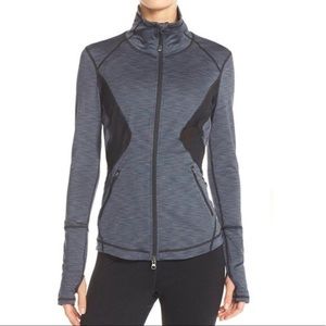Zella • Galaxy Mesh Full Zip Up Jacket Grey Black